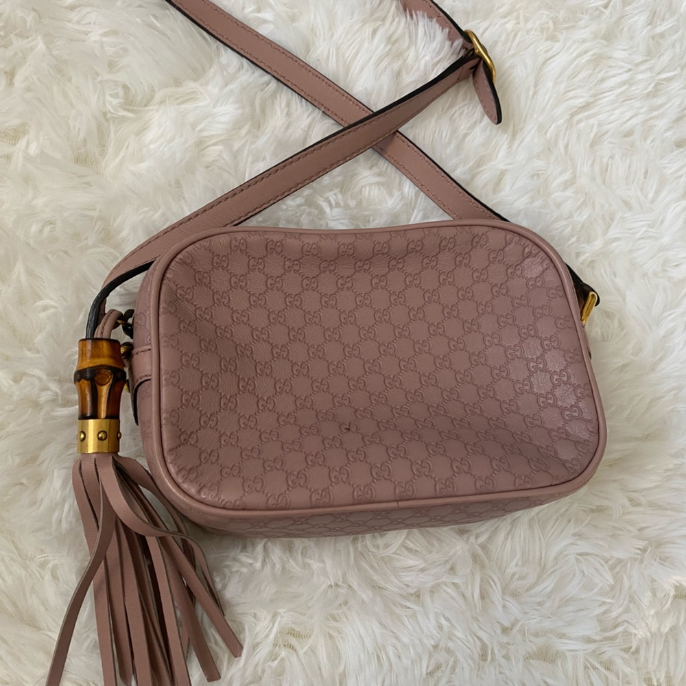 COPY - GUCCI microgiccissima sunshine disco crossbody light pink bag